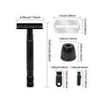 thumbnail image 2 of Waysh Black All-in-One Safety Razor Set with Base & Blades, 2 of 8