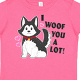 thumbnail image 4 of Inktastic I Woof You a Lot with Husky Dog Illustration Boys or Girls Toddler T-Shirt, 4 of 5