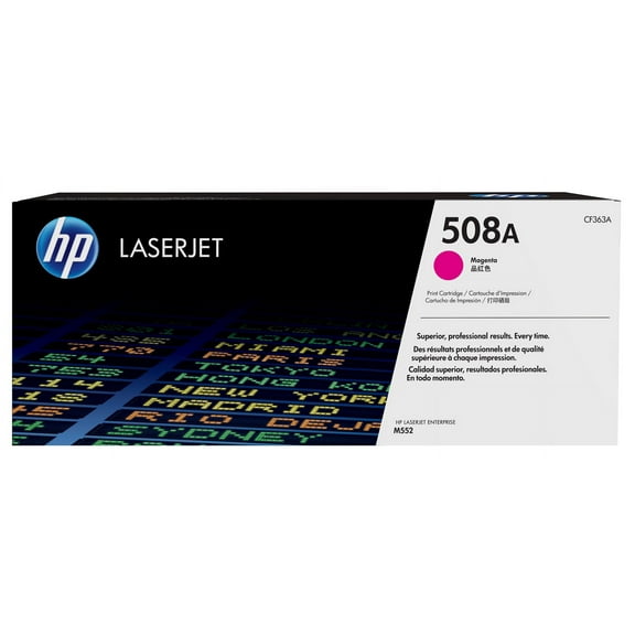 HP 508A Magenta Original LaserJet Toner Cartridge, ~5,000 pages, CF363A