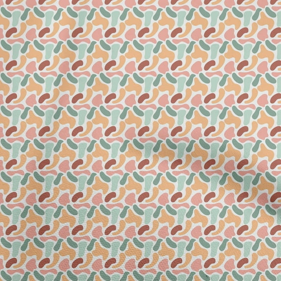 oneOone Cotton Flex Peach Fabric Abstracts Sewing Fabric By The Yard Printed Diy Clothing Sewing Supplies 40 Inch Wide
