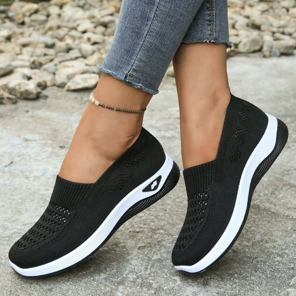 Norvail Womens Woven Orthopedic Breathable Soft Shoes, Arch Support Walking Shoes Summer Going Out Shoes, Lightweight Casual Sneakers for Plantar