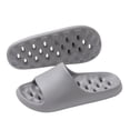 thumbnail image 4 of Mens Womens Shower Shoes with Drainage Holes Non-Slip EVA Quick Drying Slides for Gym Pool Beach Comfortable Unisex Bathroom Sandals Gray,Size 5.5-7, 4 of 8