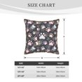 thumbnail image 2 of KLL Colorful Paws Of Dog Decorative Throw Pillow Covers Velvet Soft for Couch Sofa Bedroom Living Room Outdoor (No pillow core)- 18"x18", 2 of 5