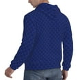 thumbnail image 6 of Fotbe Men's Hoodie with Navy Blue Pattern - Kangaroo Pocket Pullover Hooded Sweatshirt, Perfect for Daily Wear, Travel, and Home-Small, 6 of 7