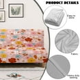 thumbnail image 3 of SCRAWLGOD Floral Spot Print Pink Armless Futon Cover Stretch Sofa Bed Slipcover Protector Elastic Futon Cover, Machine Washable Couch Covers with Elastic Bottom, 3 of 7