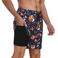 thumbnail image 3 of Gaeub Cute Foxes Mens Swim Trunks Stretch Beach Shorts Quick Dry for Men Swim Shorts Swimwear with Pockets- 3X-Large, 3 of 9