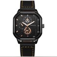 thumbnail image 2 of Reloj cuadrado para hombre, moderno, para adolescentes, estudiantes de secundaria, no mecánico, para estudiantes universitarios, con cinturón, esfera grande, 2 of 6