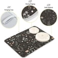 thumbnail image 4 of Small Flowers Black Dish Drying Mat for Kitchen Counter 18" x 24" inch - Absorbent Reversible Microfiber Dish Mat, Heat Resistant Drying Pad Dish Drainer Mats for Countertop - Blue, 4 of 6