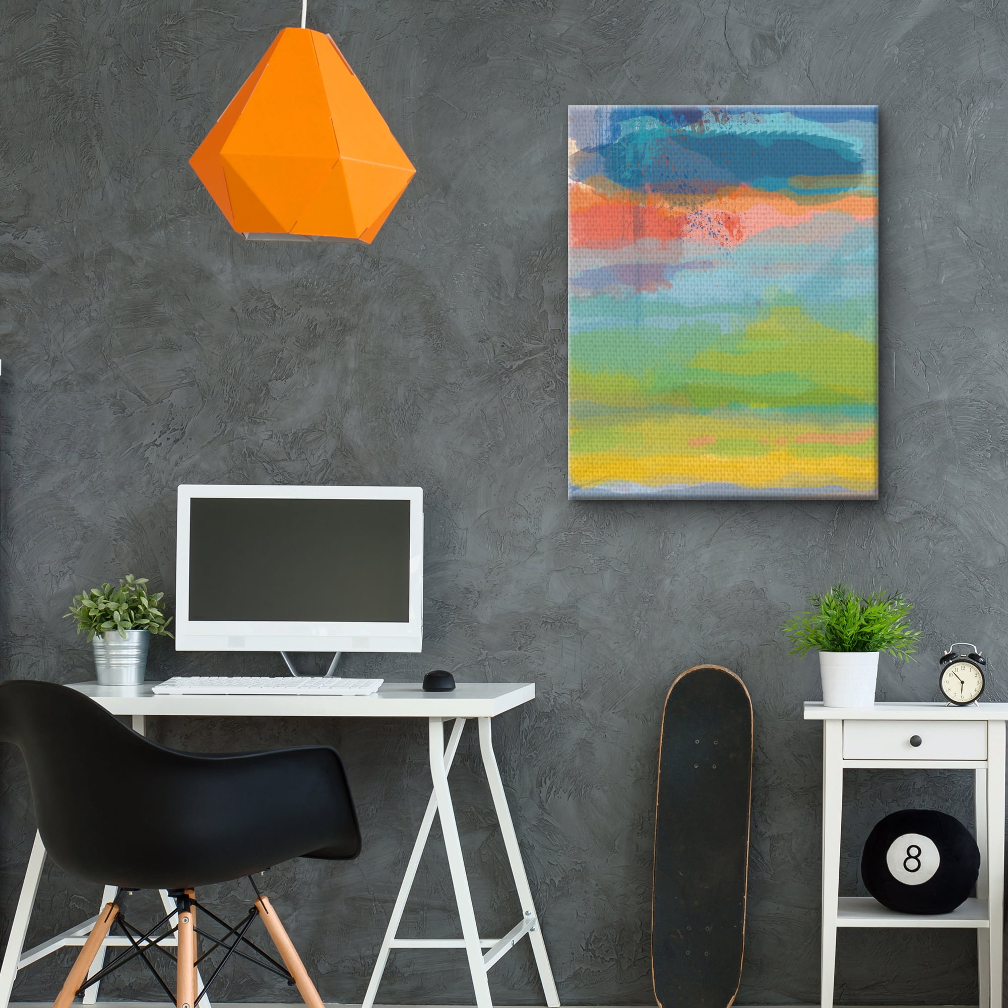 Masterpiece Art Gallery Coral Sunset Sky by Jan Weiss Canvas Art Print 22" x 28"