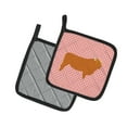 thumbnail image 2 of Carolines Treasures Highland Cow Pink Check Pair of Pot Holders 7.5HX7.5W multicolor, 2 of 3