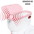 thumbnail image 2 of Baño Entrenador para Niños con Sonido de Agua Asiento Acolchado Antideslizante Soporte para Papel Higiénico - Rosa, 2 of 8
