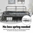 thumbnail image 5 of vidaXL Black California King Metal Bed Frame with Headboard & Slats, No Mattress, Easy Assembly, 5 of 9