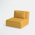 thumbnail image 3 of A&D Home Santa Polyester Futon Convertible Chair, Yellow, 3 of 9