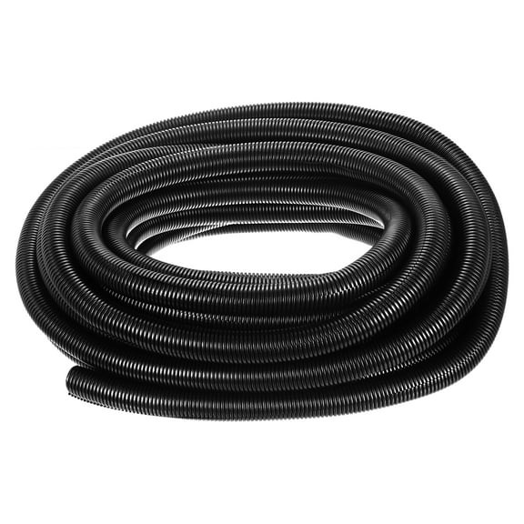 7/8 Inch x 50 Ft Split Wire Loom Tubing , Protective Split Cable Conduit, Black