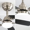 thumbnail image 6 of 52 Inch Led Ceiling Fan ,Modern Ceiling Fan With Dimmable Led Light ,Ceiling Fan ,6 Speed Wind ,5 Blades ,Remote Control DC Motor For Indoor ,Nickel, 6 of 8