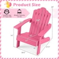 thumbnail image 3 of Gymax Chaise Adirondack pour Enfants Chaise d'Extérieur pour Enfants avec Dossier Haut Incliné Rose, 3 of 9