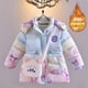 thumbnail image 2 of Abrigo de peluche de invierno con capucha de Anime Kuromi Melody Sanrioed, estilo coreano, princesa para niñas y niños, ropa Kawaii, prendas de vestir cálidas para bebés, 2 of 5