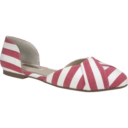 Women's Rialto Cassina Flat Red Stripe Fabric 7 M