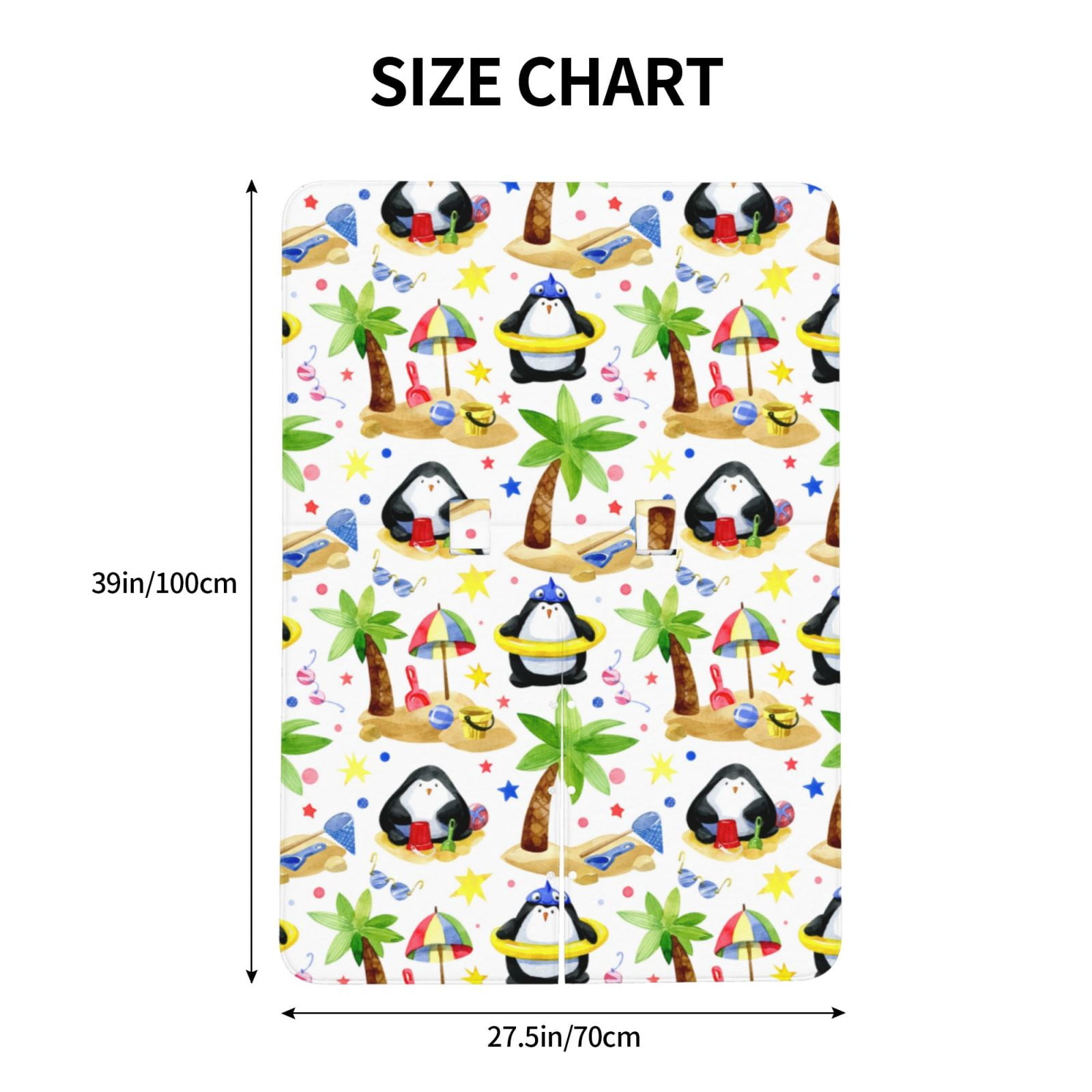 Naloa Penguins On The Beach Baby Car Seat Cover, Breathable Baby Carrier Cover, Multiuse Baby Carrier Cover & Nursing Breastfeeding Cover