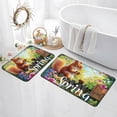 thumbnail image 3 of YIMEIS Spring Squirrel 23.6''*35.4'' Flannel Skin-Friendly Mat, Non-Slip, Rug Around Bathtub, 3 of 7