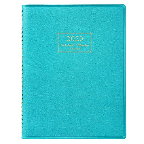 Planner 20232023 Planner Weekly & Monthly with Leather Cover, 8" x 10