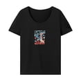 thumbnail image 1 of Camiseta de verano para mujer, camiseta informal con cuello redondo para actividades al aire libre XL, 1 of 7
