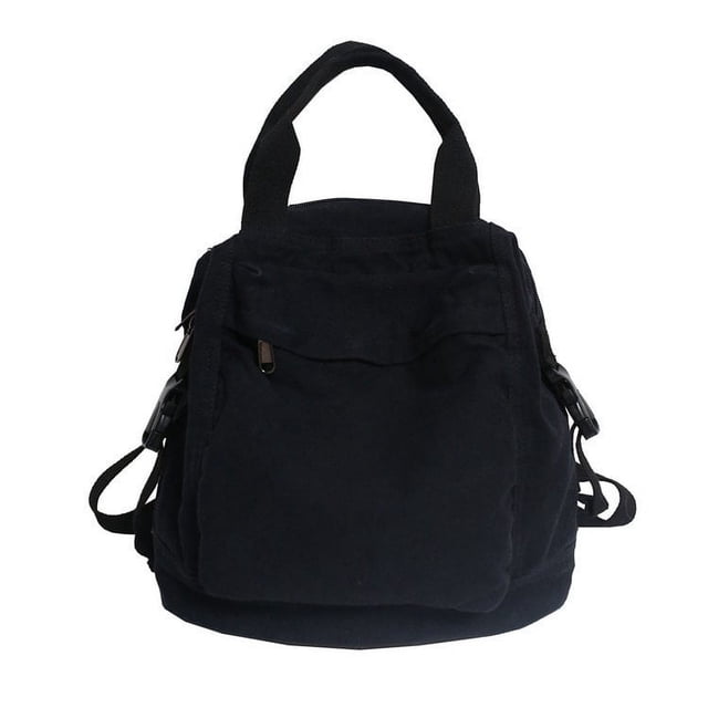 Mochila de nailon vintage de color para mujer, sencilla, de gran capacidad, para estudiantes de secundaria, mochila para estudiantes universitarios