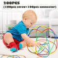 thumbnail image 1 of Straw Constructor Toys STEM Building Toys Interlocking Plastic Toys Engineering Toys Thin Tube Blocks Toy Educational Toy Kit For Indoor&Outdoor Kids Toy DIY Gift For Boys And Girls, 1 of 5