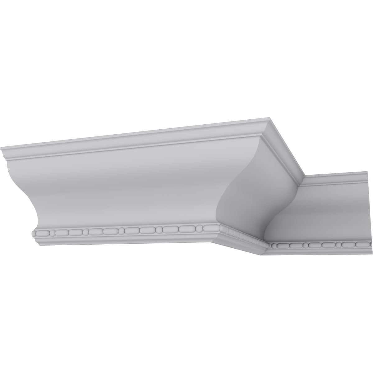 8 3/4"H x 7"P x 11 1/4"F x 94 1/2"L Medea Beaded Crown Moulding