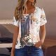 thumbnail image 1 of Fiudx Ofertas Flash Del Día Solo En Línea Blusa de Manga Corta a La Moda para Mujer, Camiseta Estampada, Top Informal, 1 of 6