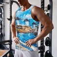 thumbnail image 5 of Logiee Greek Island Windmills Painting Print Men's Workout Tank Top,Quick Dry Workout Tank Top,Gym Muscle Tee,Fitness Bodybuilding Sleeveless T Shirt-XX-Large, 5 of 7