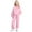 C-Pink144, variant on DHFJKG Boy Girl 2 Piece Outfits Fall Winter Sweatsuits Quarter Zip Mockneck Solid Color Long Sleeve Pullover And Joggers Ankle-Tied Pants For Big Kids Youth 8-13 Years Comfort Outfit