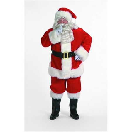 Deluxe Luxury Santa Suit - Halco 9196 Professional Deluxe Red Plush Santa Suit Size 50-56
