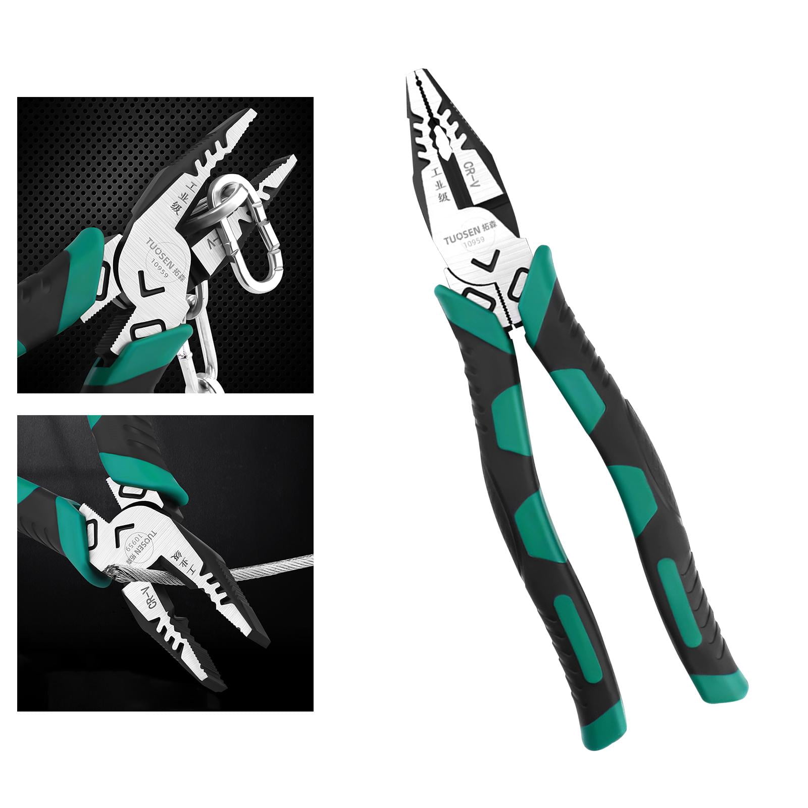 Nishiyuenyi Pliers with Wire Cutter Wire Crimper Hand Tools Heavy Duty for Network Engineers 9in