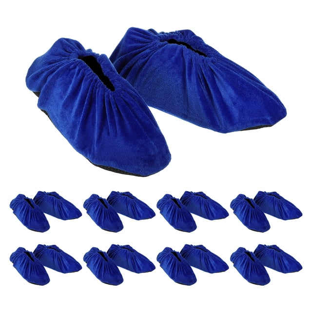 Unique Bargains Shoe Covers, 10 Pairs Reusable Shoe Protector Covers for Household, Blue