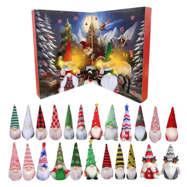 Gnomes Advent Calendars 2025,(With 24 Gnomes Dolls) Christmas Countdown Calendar2025, Christmas Figures Gnome Set, For Holiday Home Decoration
