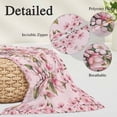 thumbnail image 3 of Pink Orchid Pillow Covers 24"x36", Spring Floral Flowers Leaves Botanical Soft Brushed Microfiber Breathable Throw Pillow Covers, Decorative Pillowcase with Zipper for Couch Sofa Bedroom Living Room, 3 of 9