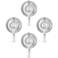 thumbnail image 2 of Ganchos para abrigos de baño, juego de 4 ganchos con ventosa, ganchos con ventosa transparentes, reutilizables y resistentes para ducha, ganchos para toallas de cocina, baño, colgador de puerta con, 2 of 5