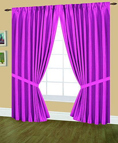 Editex Home Textiles Elaine Lined Pinch Pleated Window Curtain 144 by 95-Inch Pink