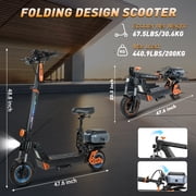 Electric Scooter,1200W Peak Motor,30 Mph,35 Miles ,All Terrain 10off Road Tires E-Scooter,Commuter Scooter with Seat & Storage Box