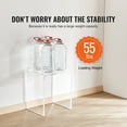 thumbnail image 3 of VEVOR Acrylic End Table, 2 pcs C-Shaped Lucite Side Tables, Clear Acrylic Side Table for Drink, Food, Snack used in Living Room, Bedroom, and Study, 3 of 9