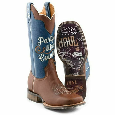 

Men s Tin Haul Rodeo Like A Rock Star Boots with Country Festival Sole Handcrafted Brown