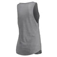 thumbnail image 3 of Women's Fanatics Heathered Gray Toronto Raptors Quality Time Open Scoop Neck Tri-Blend Tank Top, 3 of 3