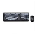 thumbnail image 1 of K68 Wireless Bluetooth Keyboard Mouse Set Retro Cute Round Key Keyboard 1600dpi Mouse Black, 1 of 5