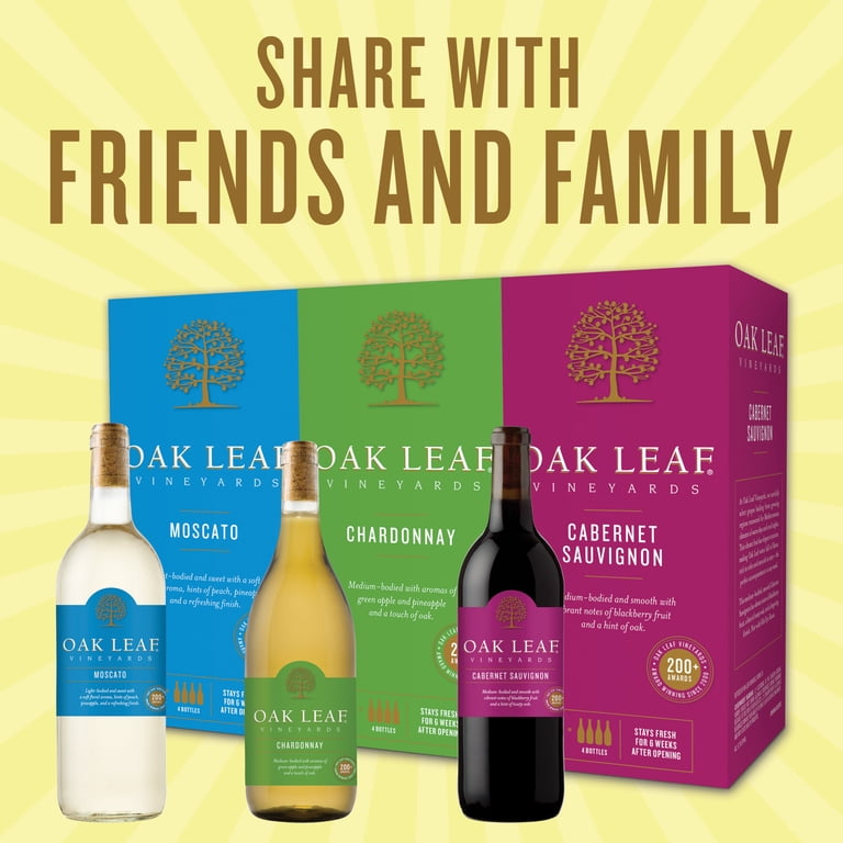 Oak Leaf Vineyards Merlot Red Wine 3L Bag in Box, Medium-bodied