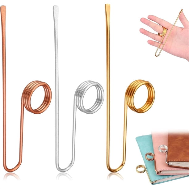Anillos Porta Libros, Soporte Metálico para Pulgar, Abridor de Libros Ligero con Anillo para Leer, Ideal para Amantes de la Lectura.