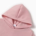 thumbnail image 6 of PatPat Kid Boys Girls Hoodies Pullover Fleece Solid Color Sweatshirt with Pocket Top Size 4-14, 6 of 9