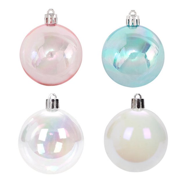 Bola transparente colorida para mascotas, decoraciones para árboles de Navidad, pastel, bola de los deseos, adornos de inserción navideña, directo de fábrica