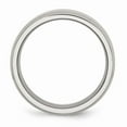 thumbnail image 2 of White Stainless Steel Ring Band Wedding Beveled Comfort Flat, 2 of 6