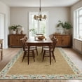 thumbnail image 4 of Garvee 8'x10' Floral Bordered Rug Braided Print Carpet, Washable Rug Non-Slip Stain-Resistant Low Pile Indoor Floort Mat for Living Room Bedroom Home Office, Beige, 4 of 8